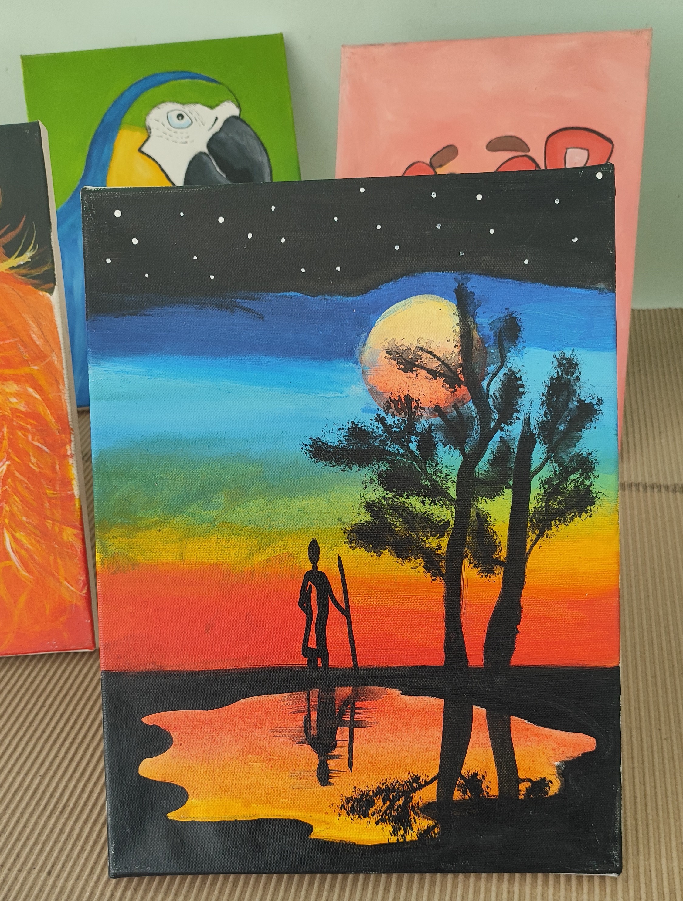 Quadro pintado por alunos